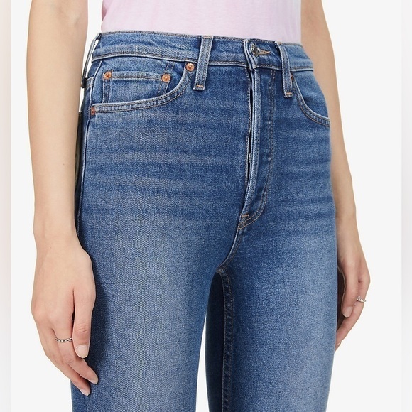 RE/DONE 90s High Rise Ankle Jeans Cadet Indigo 29 - Picture 3 of 14